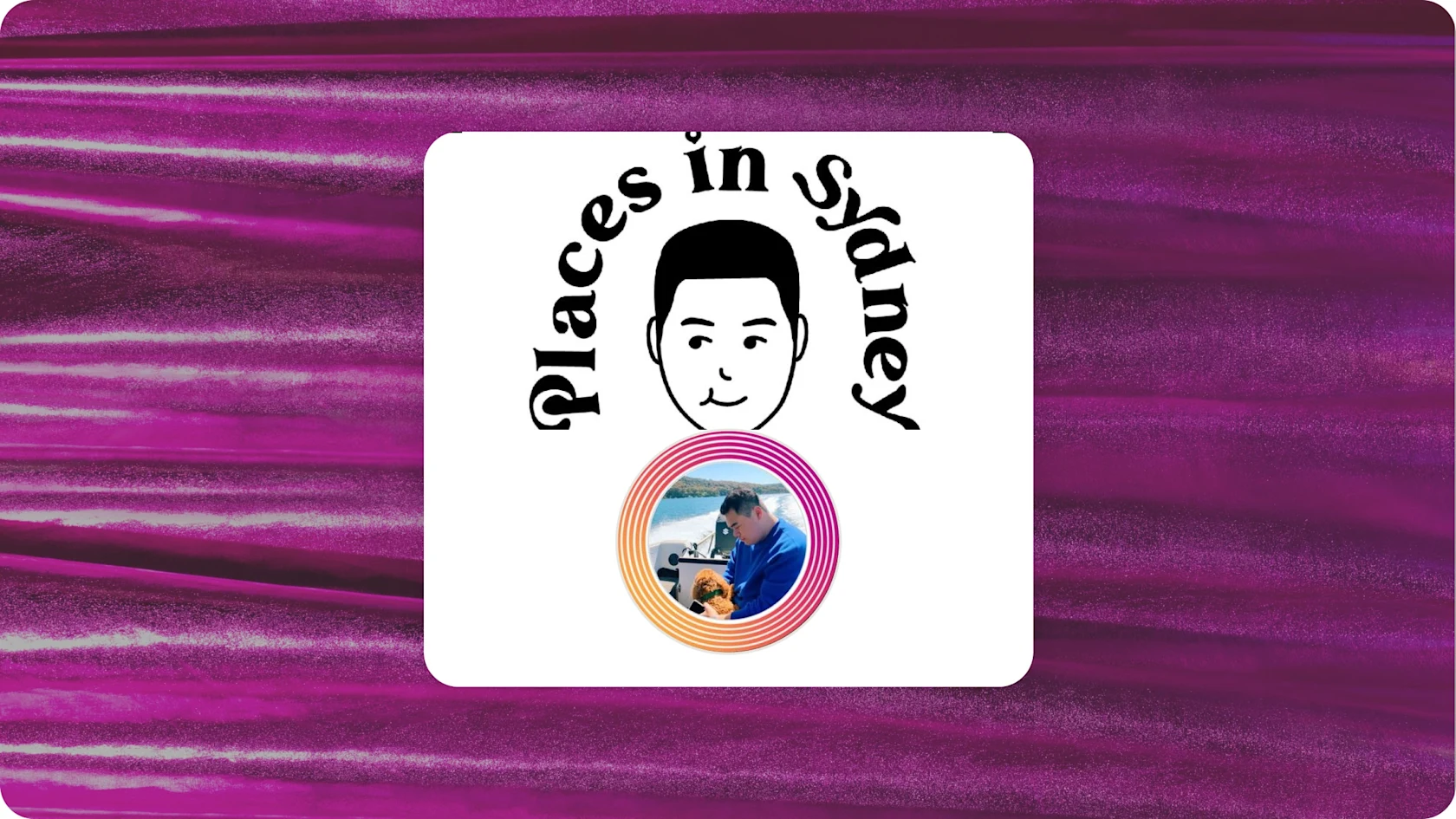 Adrian Widjy profile and cover photos on a purple background