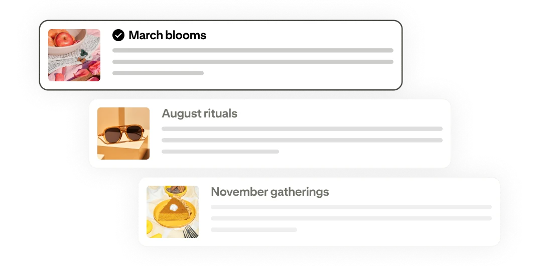 Content planning calendar