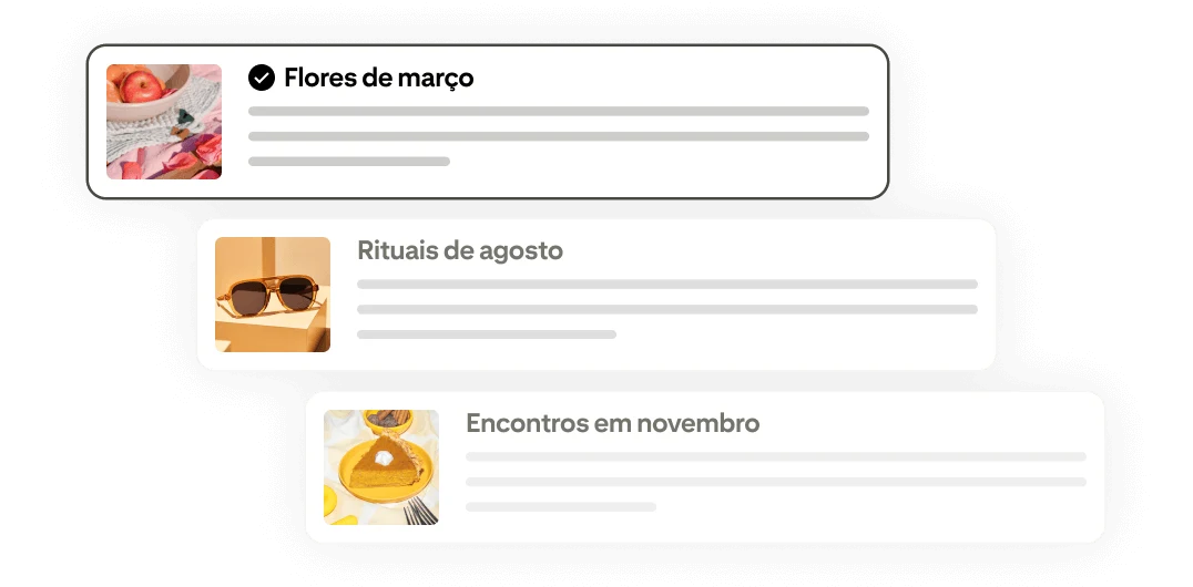 Calendário de planejamento de conteúdo