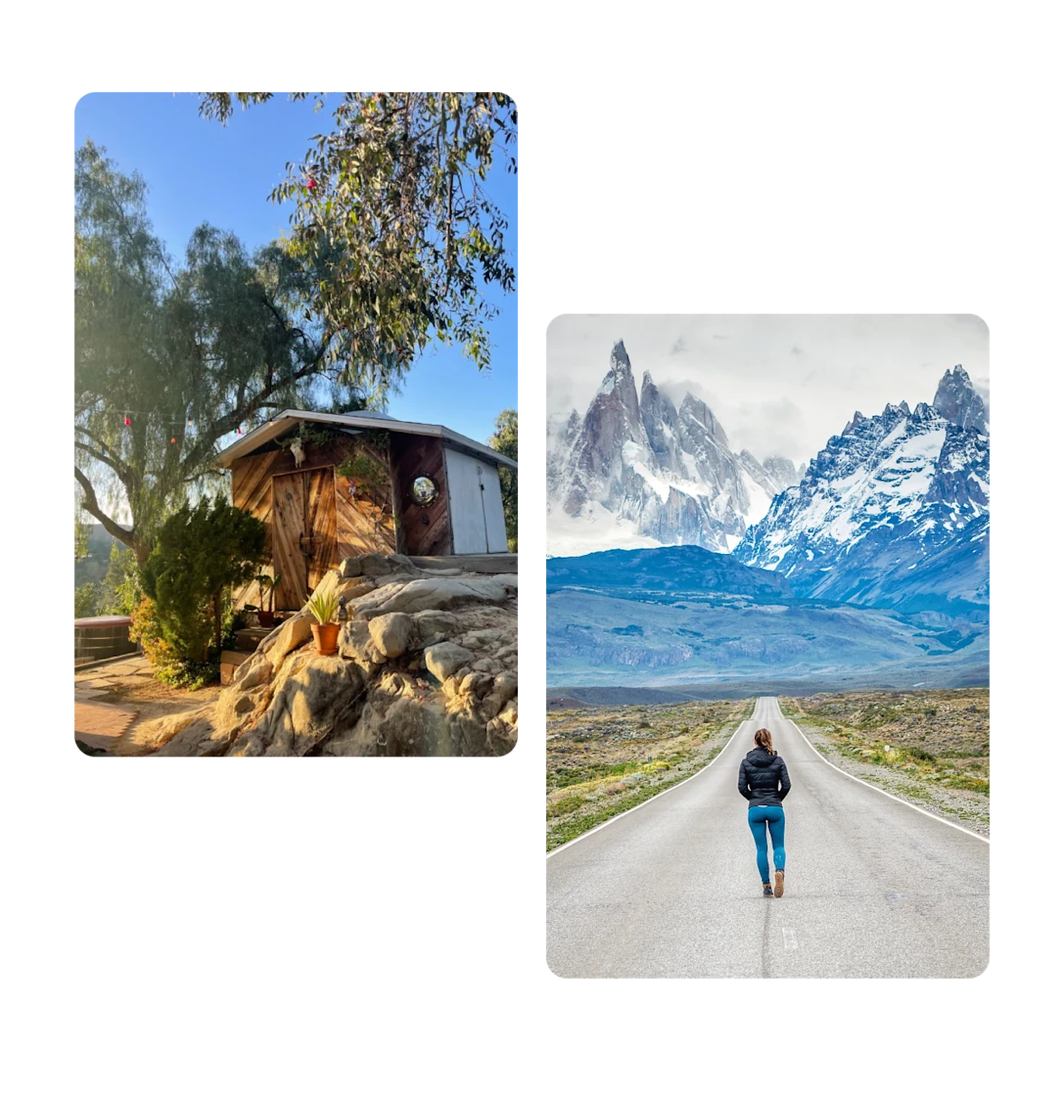 Two pins, outside of a home, butterflies on orange slices