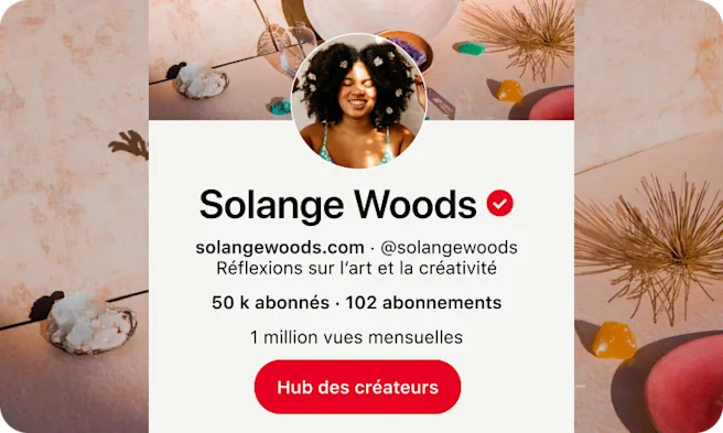 Page de profil Pinterest de Solange Woods