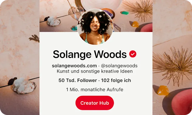 Pinterest-Profilseite von Solange Woods