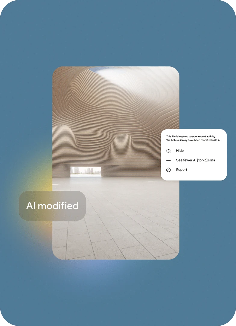 Pin with ‘AI modified’ label