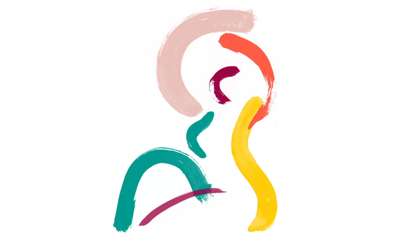 Illustration de visage abstrait