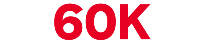 60,000 new followers