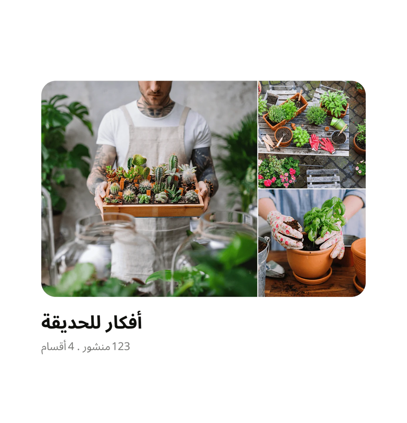 لوحة أفكار للحديقة