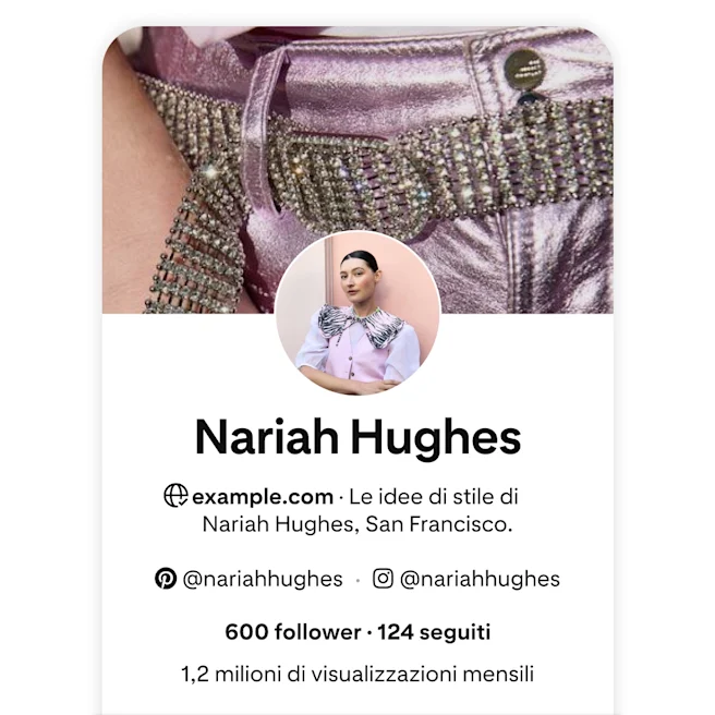 Mobile screenshot of Pinterest profile for Nariah Hughes
