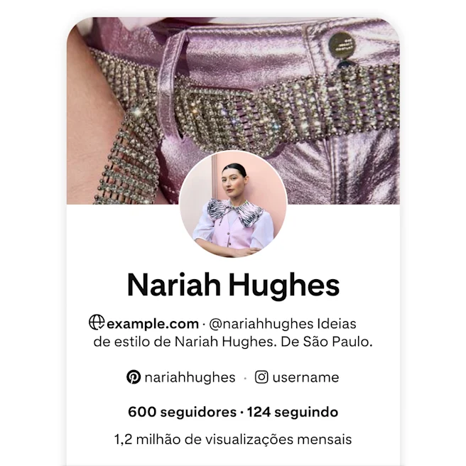 Mobile screenshot of Pinterest profile for Nariah Hughes