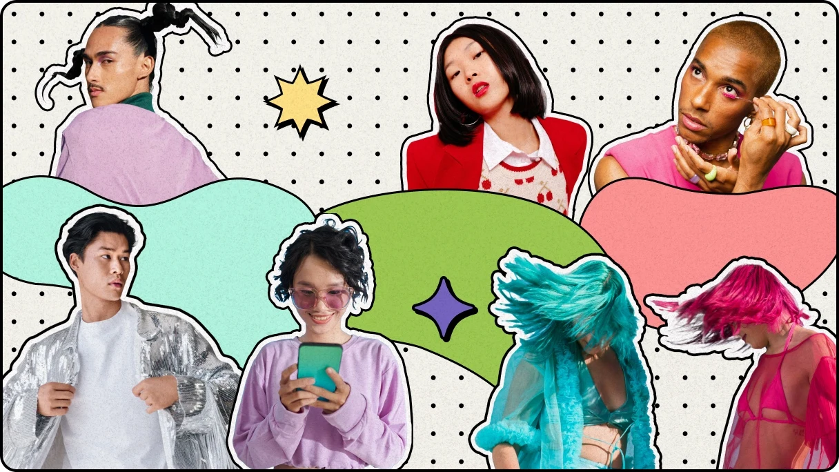 Collage de creadores de la generación Z.