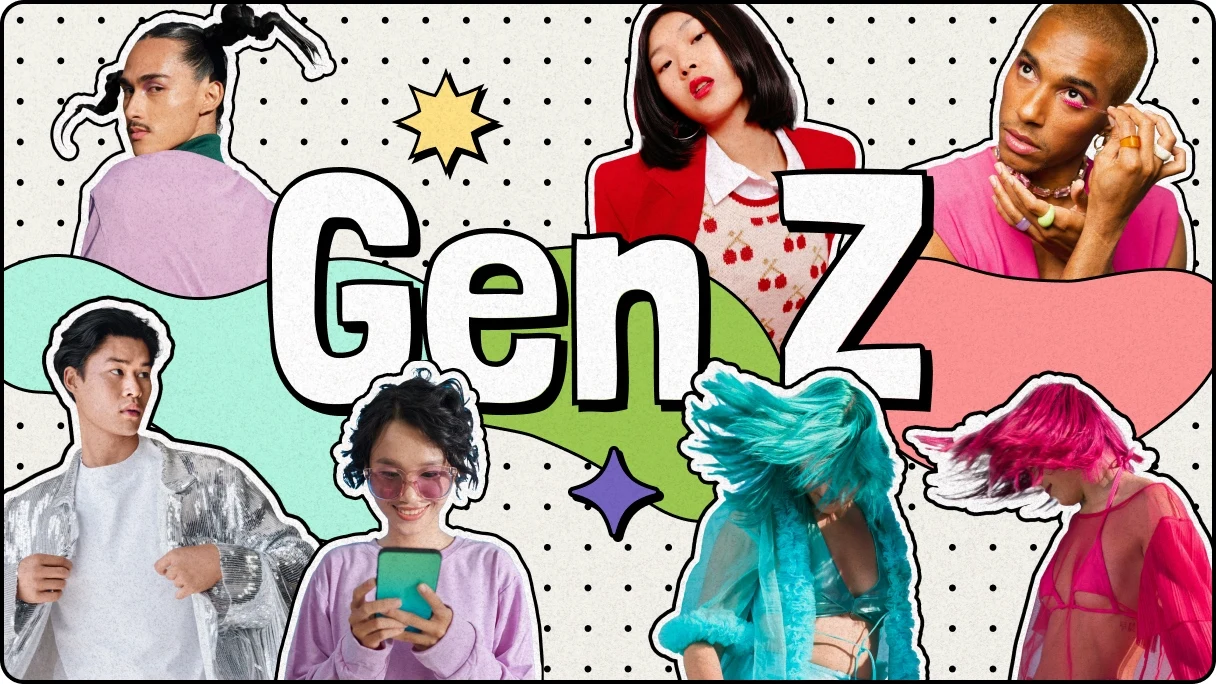 Collage of Gen Z creators.