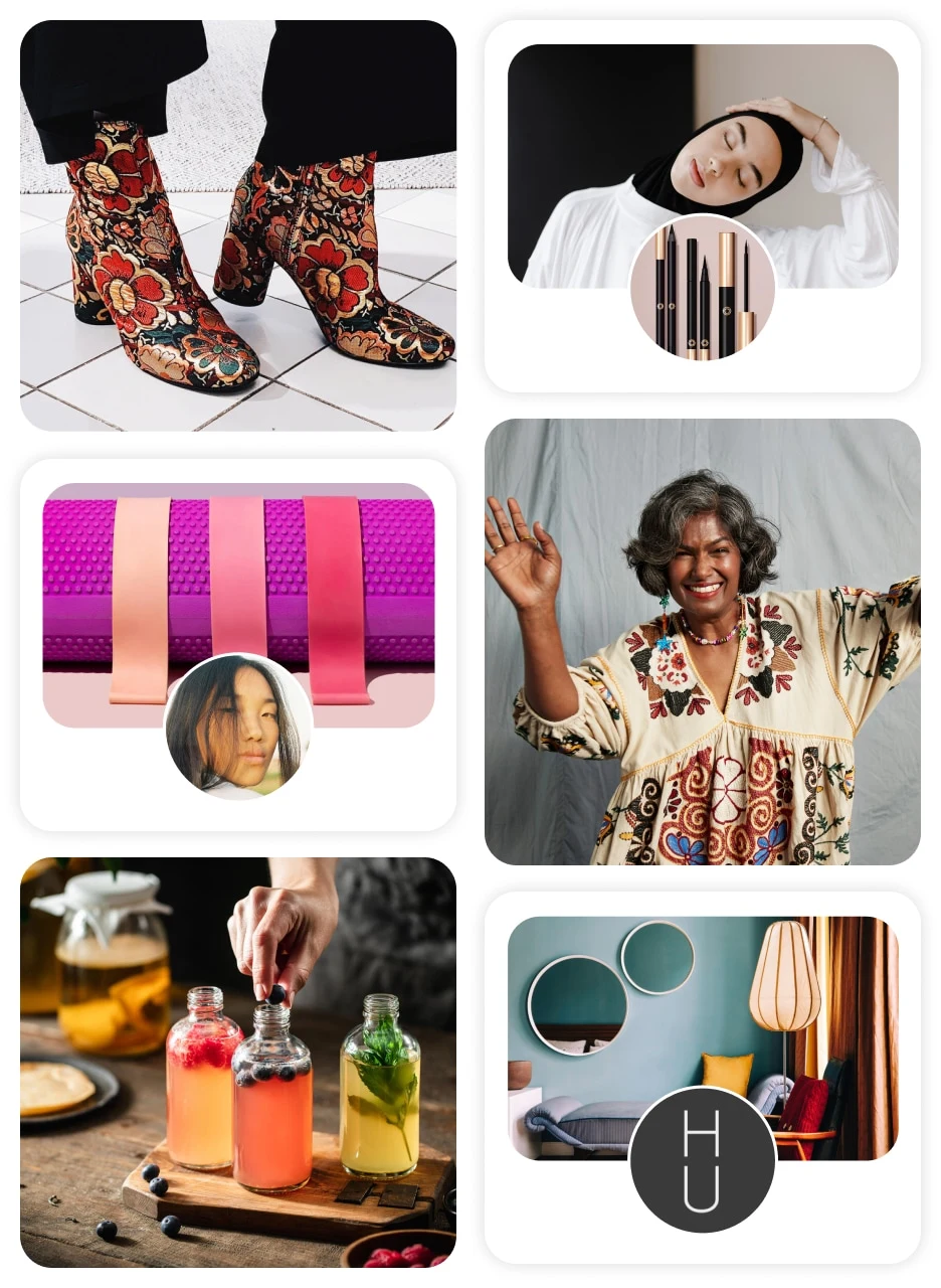 Creator and merchant Pins and profile images