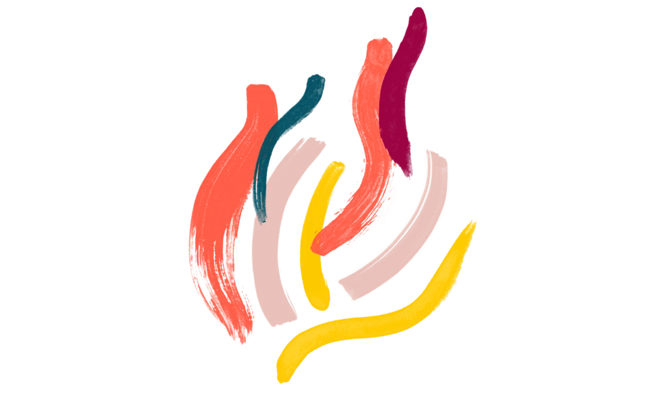 Illustration de flamme multicolore