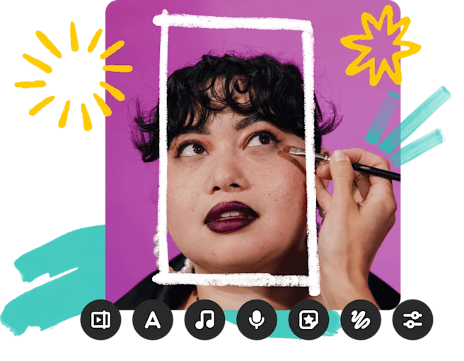 Ảnh chụp cận cảnh một người tô phấn mắt nổi bật