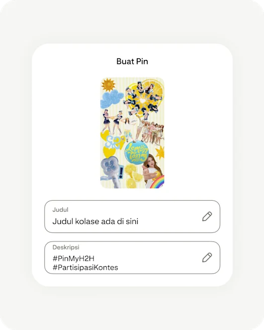 Create Pin screen