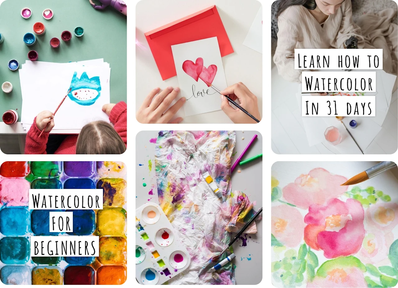 Pin cluster of art how-to images