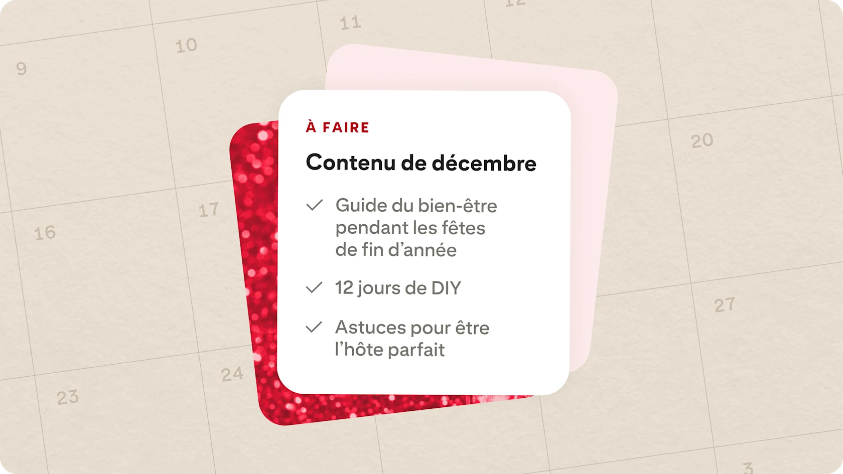 Une checklist pour organiser son contenu de décembre