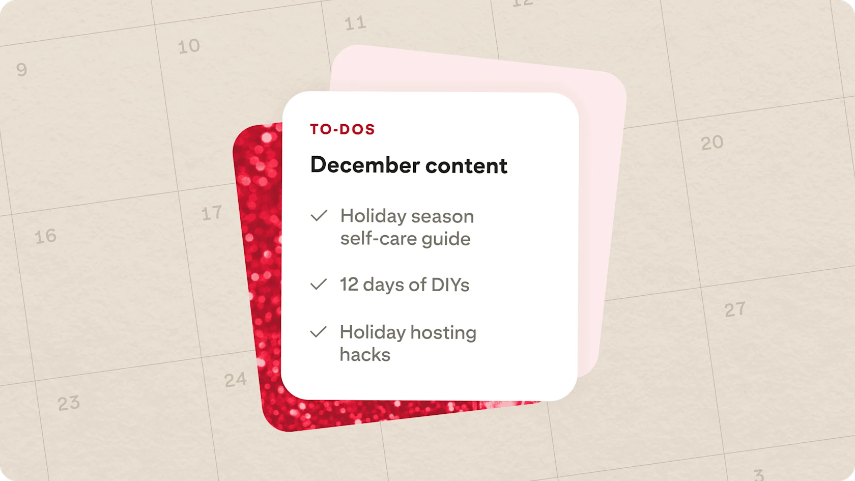 A checklist for a December content plan