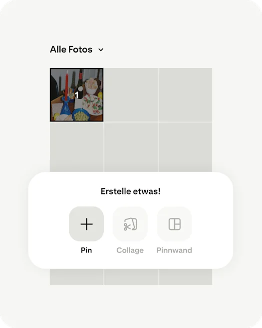 Pinterest app start creating now Pin screen