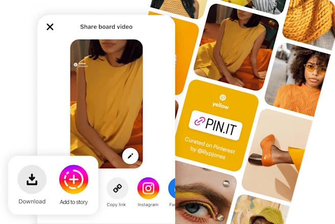Pinterest board sharing feature