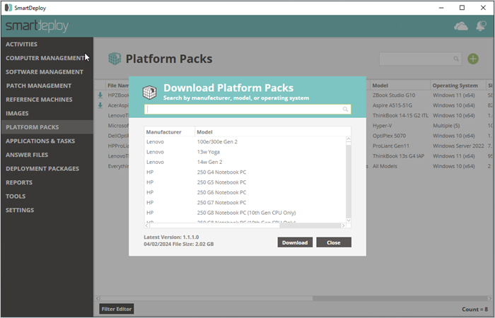 Platform Pack download