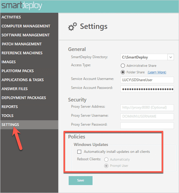 Automate Windows updates in SmartDeploy