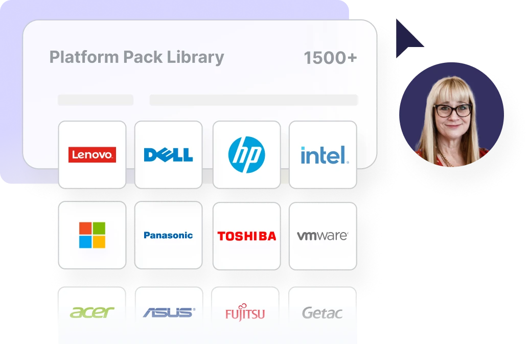 illustration of platform pack library purple