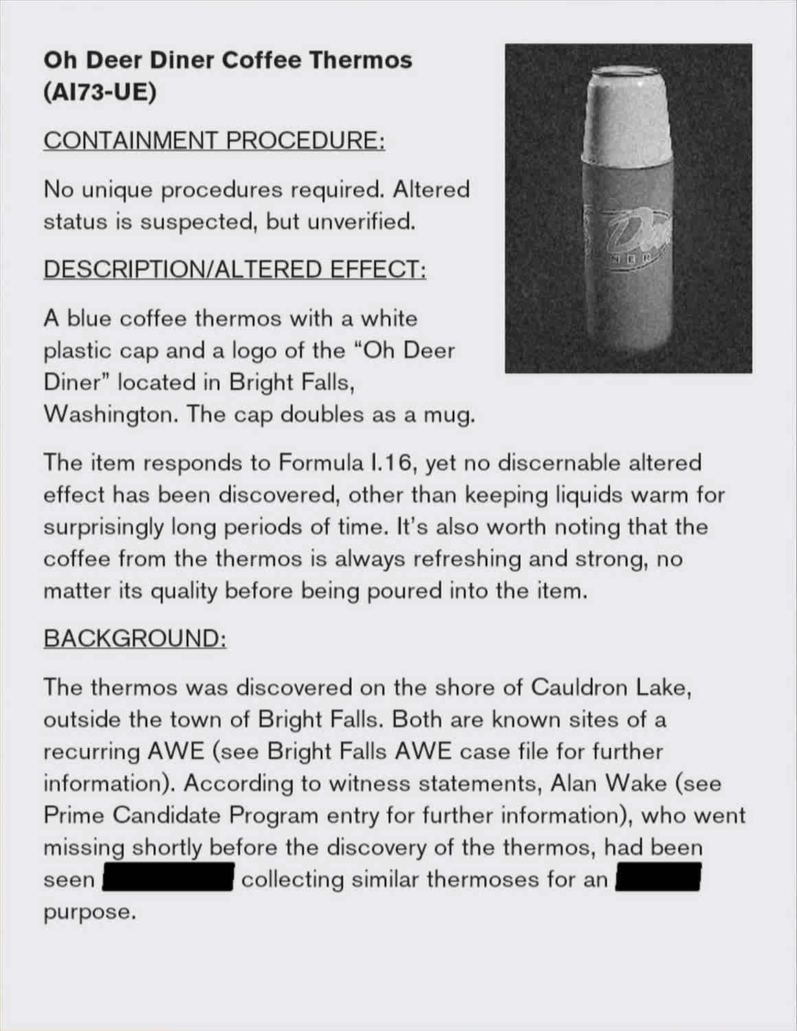 Thermos Procedures