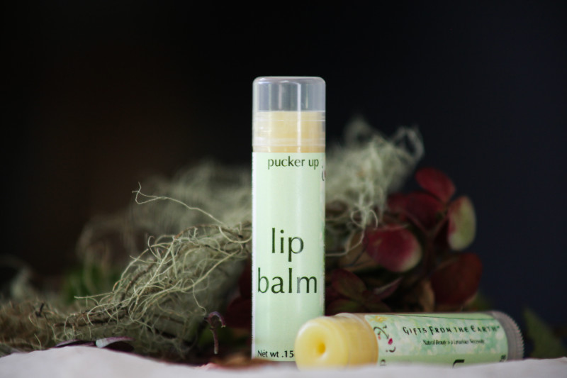 lip balm with flowers