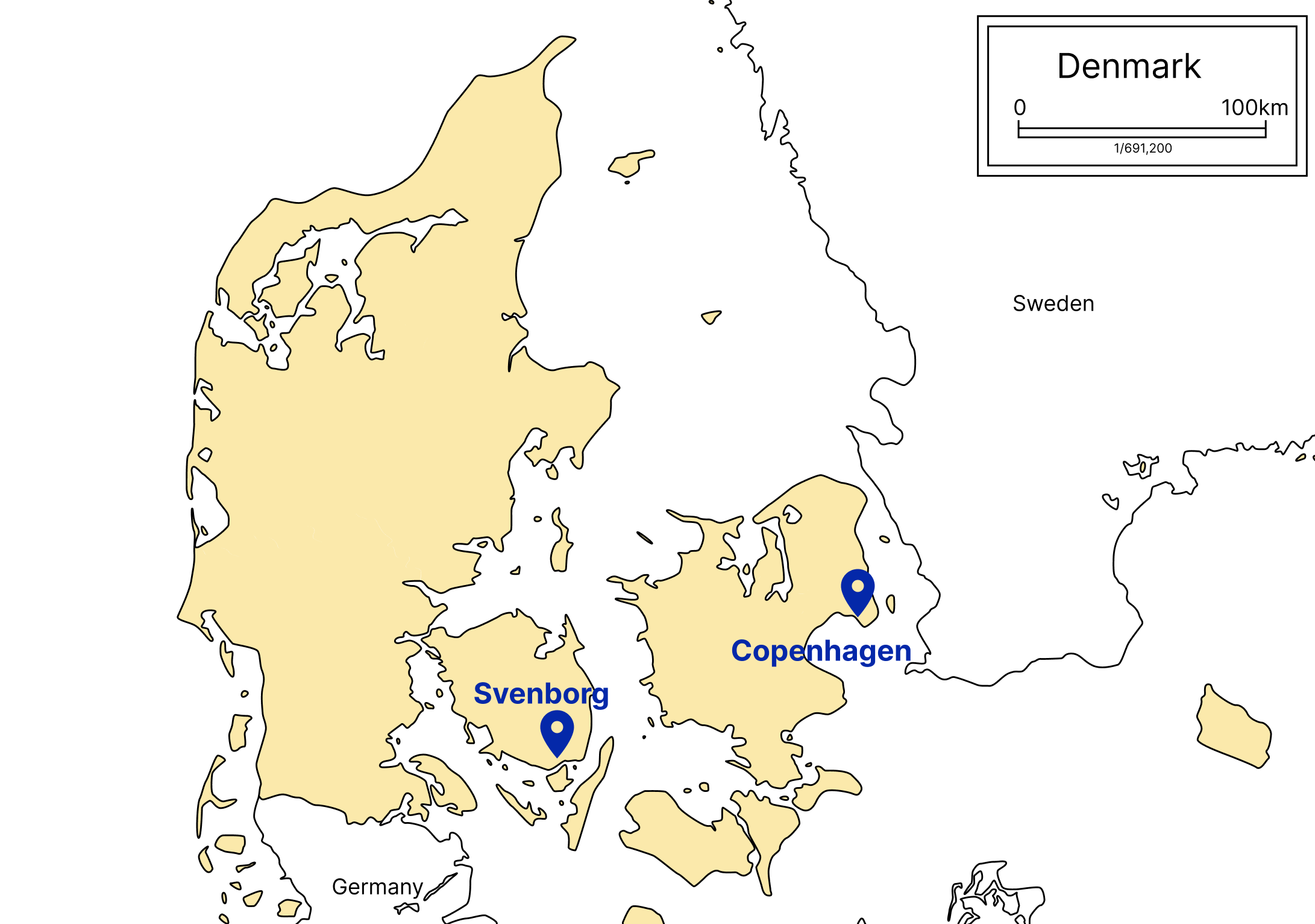 Denmark Map
