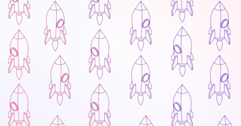Generic blog visual rocket white