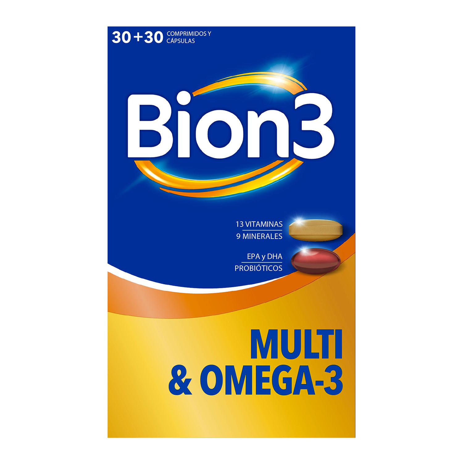 Imagen frontal del pack de Bion3 Multi & Omega-3
