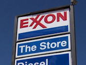 Exxon gas station sign
