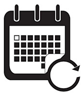 black and white earnings calendar