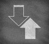 Large Cap Dividend Stocks- Up and Down Arrow