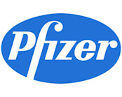 Pfizer logo in blue