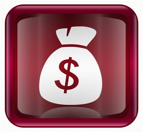 Bag of Money on Maroon
