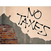 image of no taxes on brick