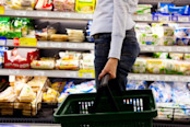 Man in grocery aisle