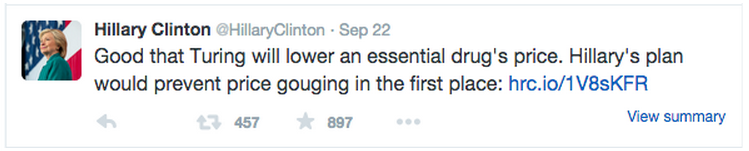 Clinton Tweet Sept 22