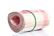 Roll of Chinese yuan