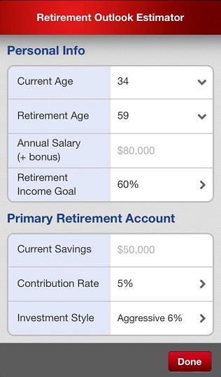 Retirement Outllok screenshot 3