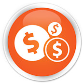 Orange money symbols for earnings