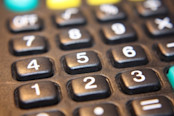 Close up of a calculator