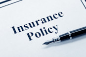 Insurance policy with a fountain pen