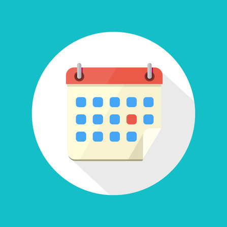 orange blue calendar