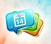 Calendar bubble icons