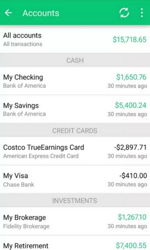 Screenshot Mint App 2