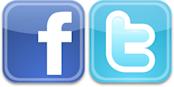 Facebook and Twitter logos