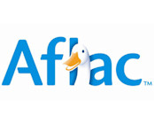 aflac logo in blue with duck