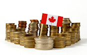 Pile Canadian Coins